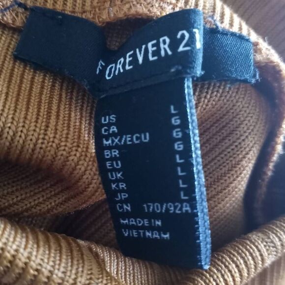 FOREVER 21 BROWN CROP TOP SZ.L EUC - Picture 5 of 5